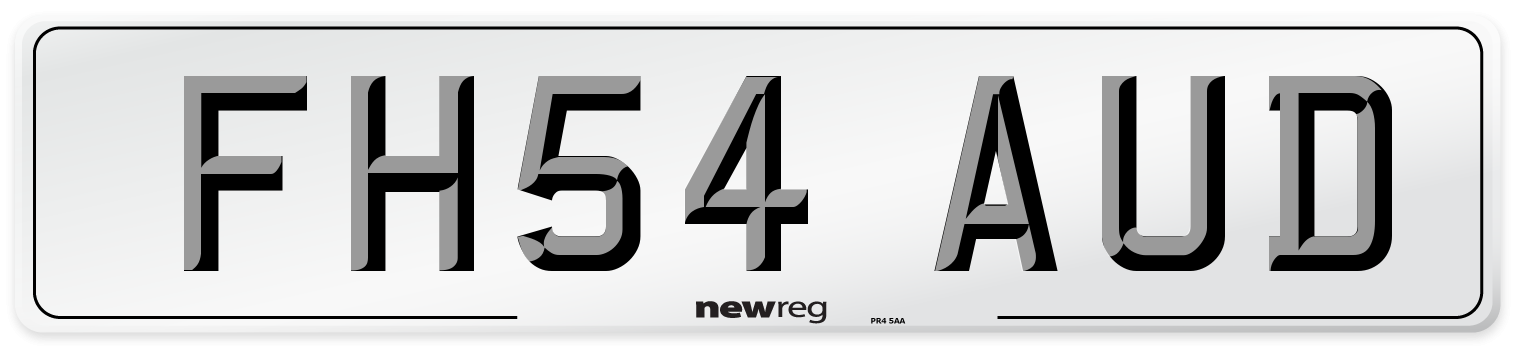 FH54 AUD Number Plate from New Reg